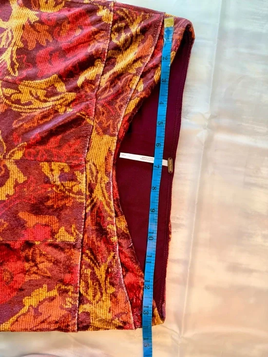 Free People Hold Me Closer Flared Bell Bottom Pant Small Velvet Flame Combo - Picture 9 of 16